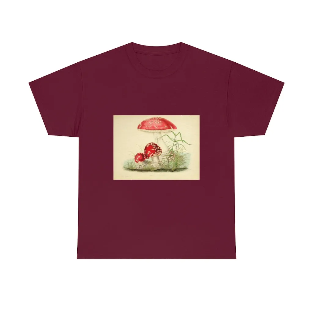 Unisex Vintage Mushroom Cotton Tee