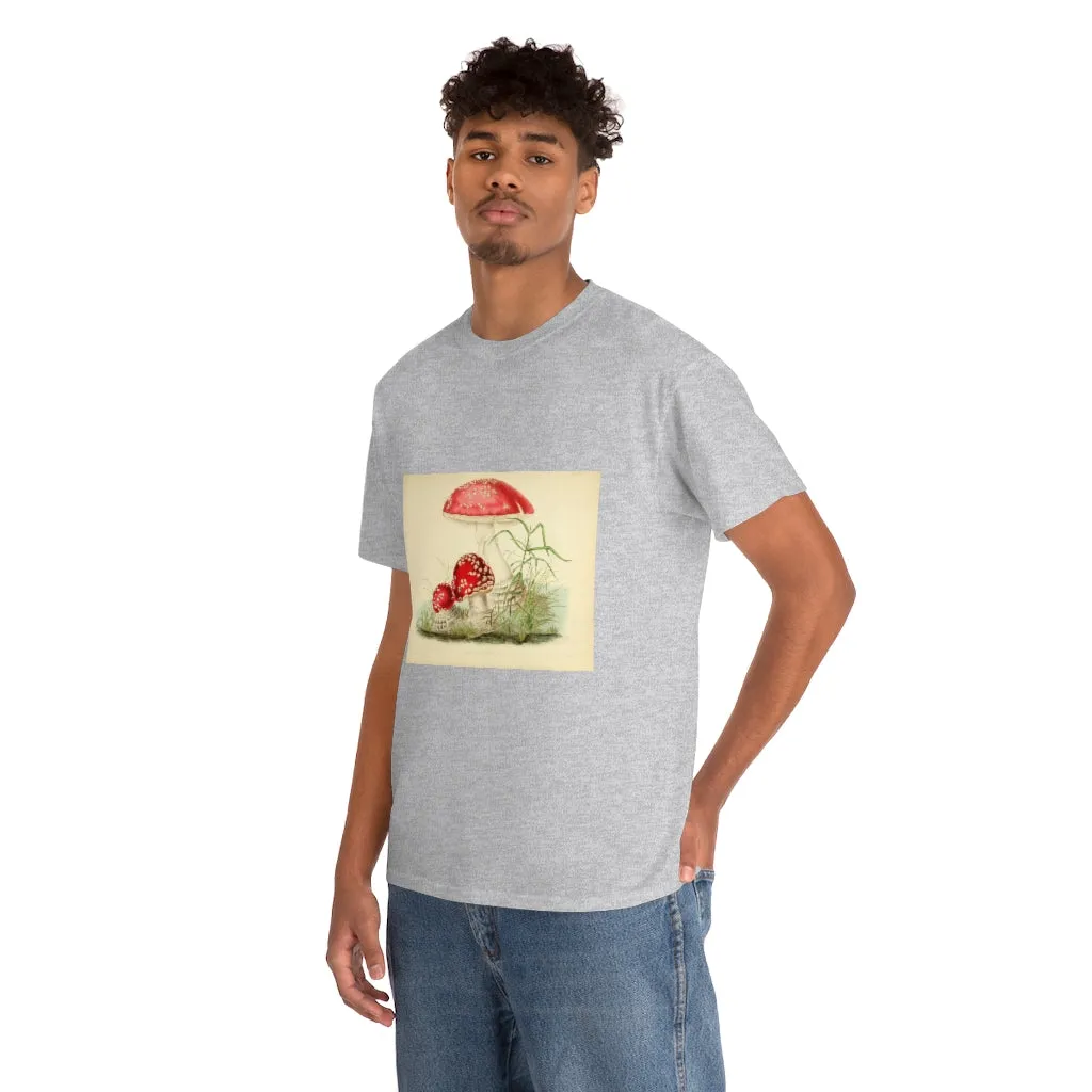 Unisex Vintage Mushroom Cotton Tee