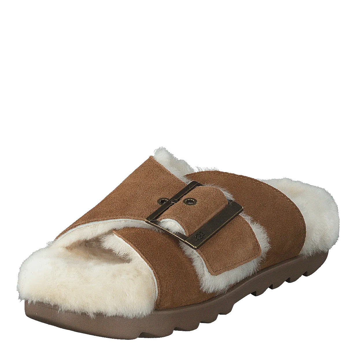 W Outslide Buckle Chestnut Suede