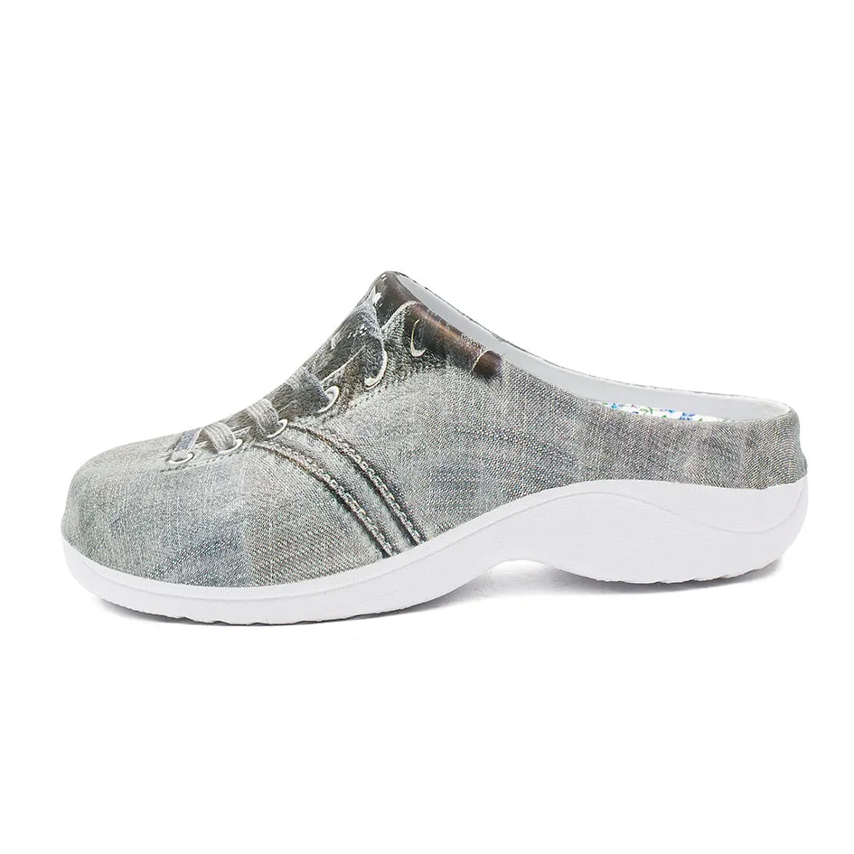 Washed Denim Canvas Garden Clogs Backdoorshoes®