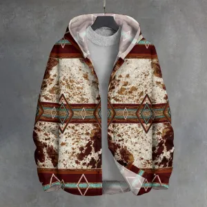 Western Cowboy Vintage Button Cardigan Hoodie 2410003895