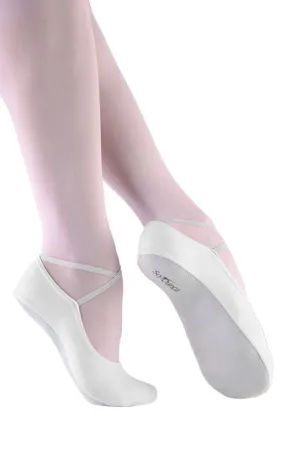 White Dani Suede Sole Slippers - Child
