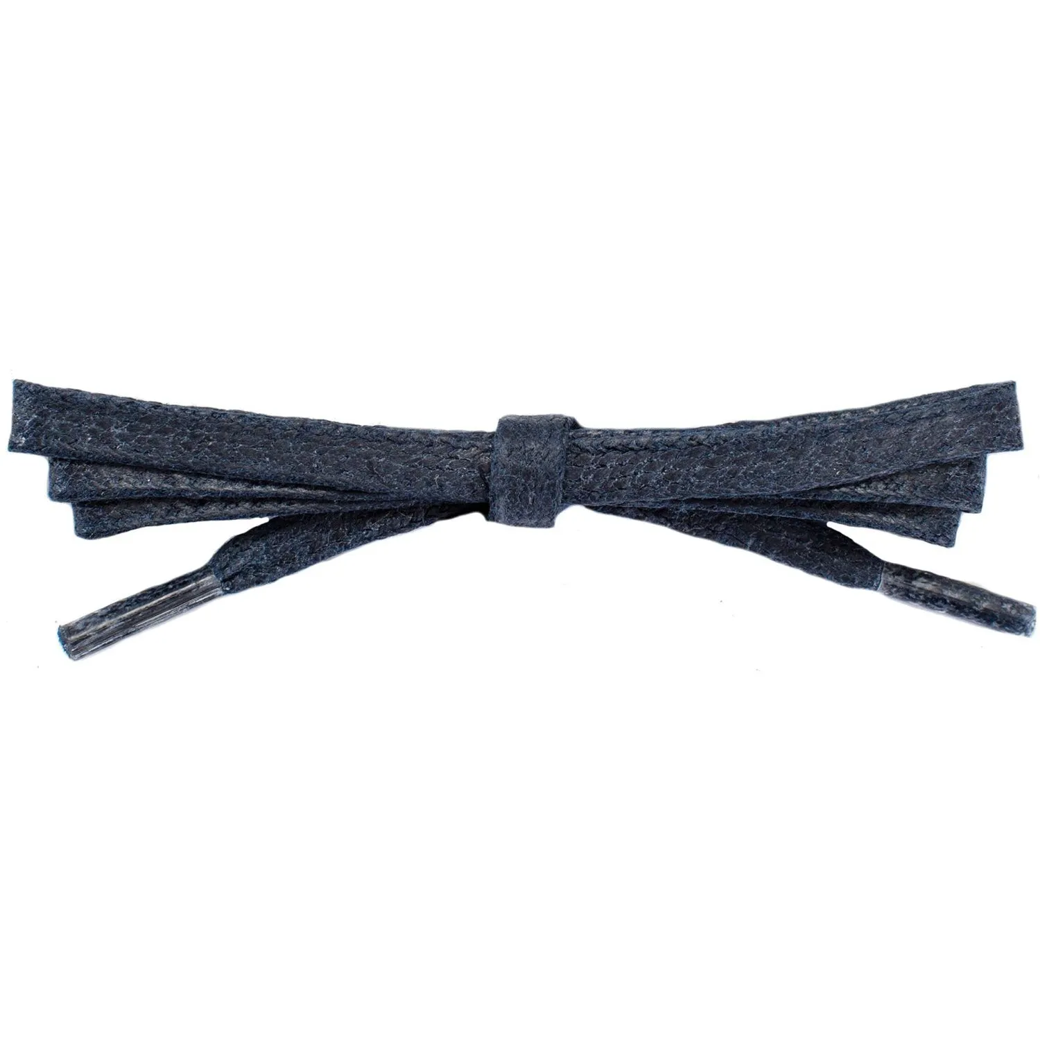 Wholesale Waxed Cotton Flat Dress Laces 1/4" - Navy Blue (12 Pair Pack) Shoelaces