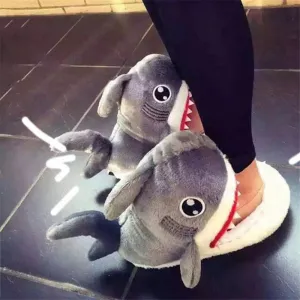 Winter Slippers Women and Men Fashion Shark Slipper Cotton Warm Indoor slippers Lovely Cartoon Women Slippers Unisex