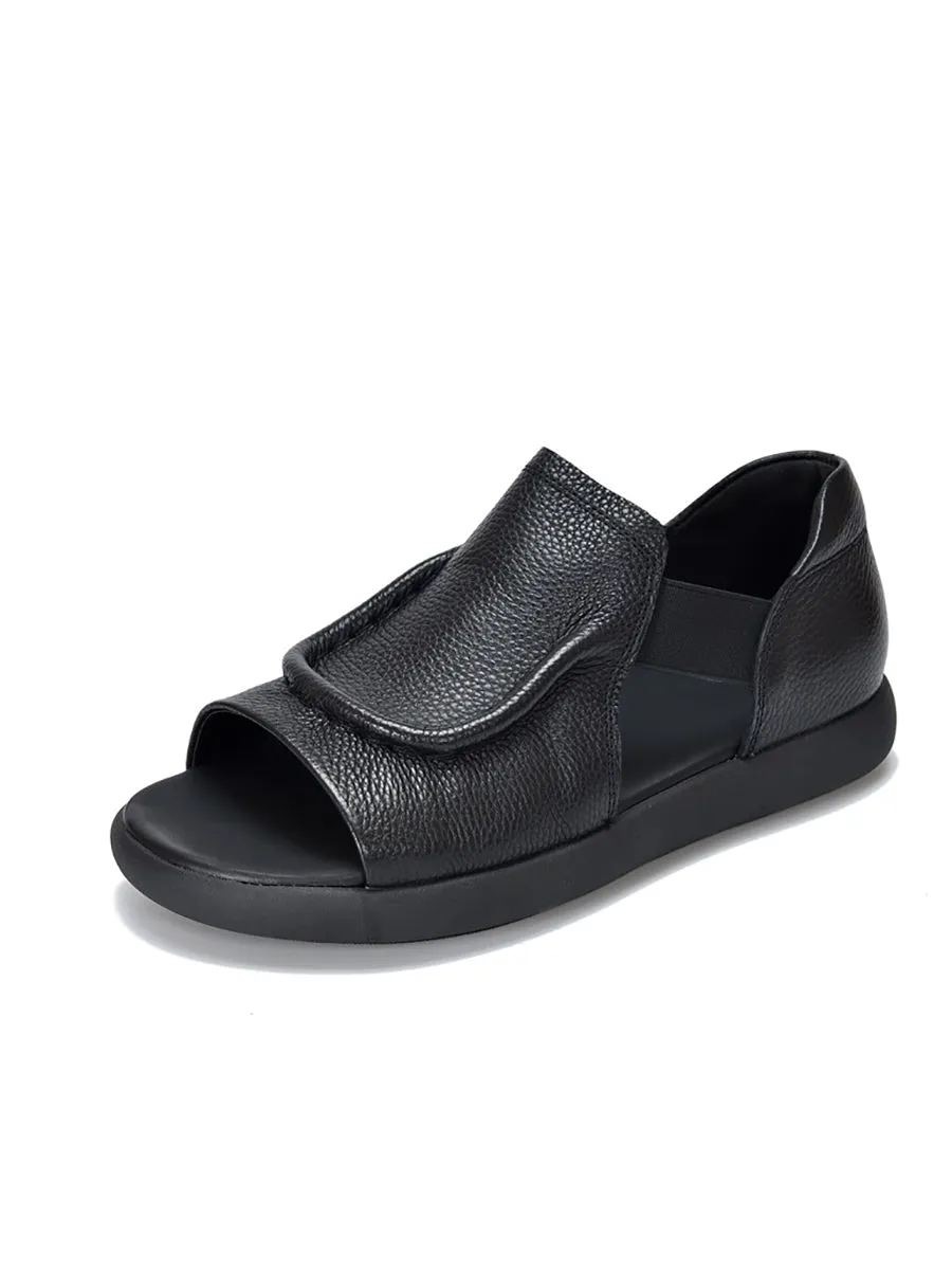 Women Summer Casual Genuine Leather Flat Sandals