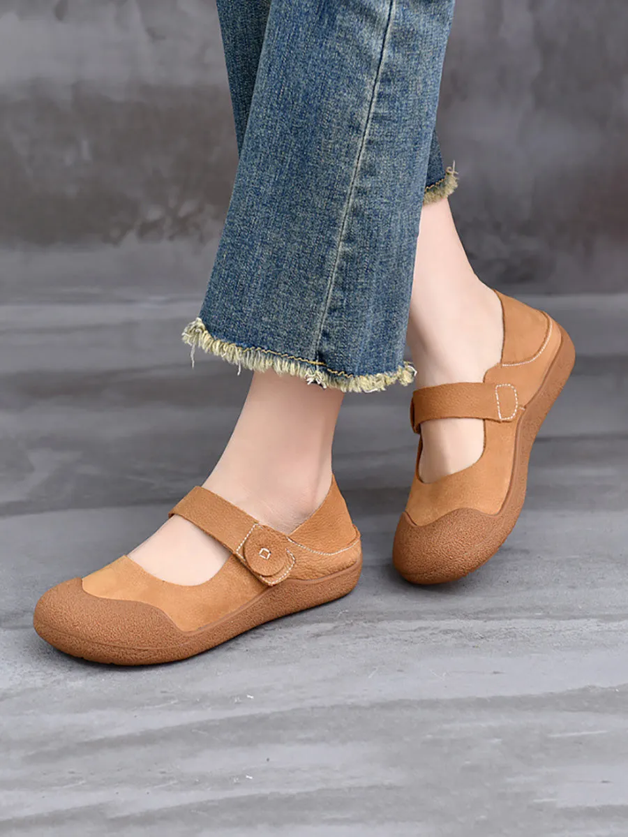 Women Summer Genuine Leather Flat Shoes