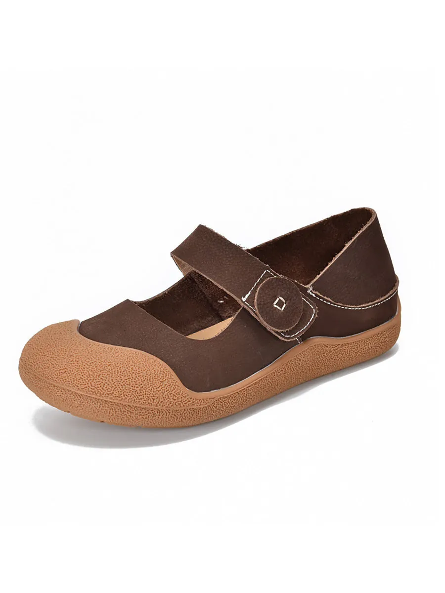 Women Summer Genuine Leather Flat Shoes