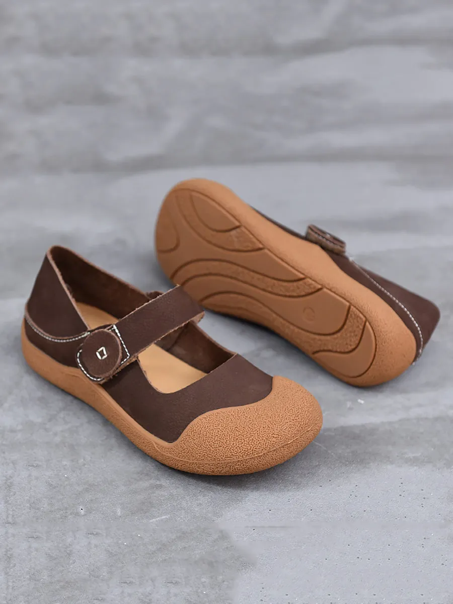 Women Summer Genuine Leather Flat Shoes