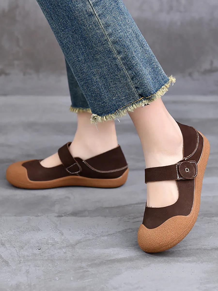 Women Summer Genuine Leather Flat Shoes