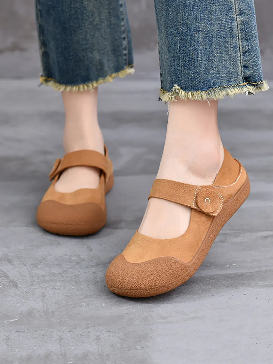 Women Summer Genuine Leather Flat Shoes