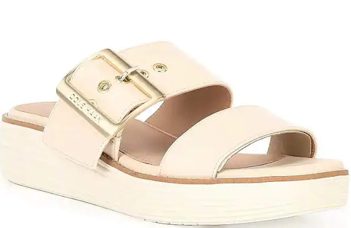 WOMEN'S COLE HAAN ØRIGINAL GRAND PLATFORM SLIDE | SANDOLLAR / IVORY