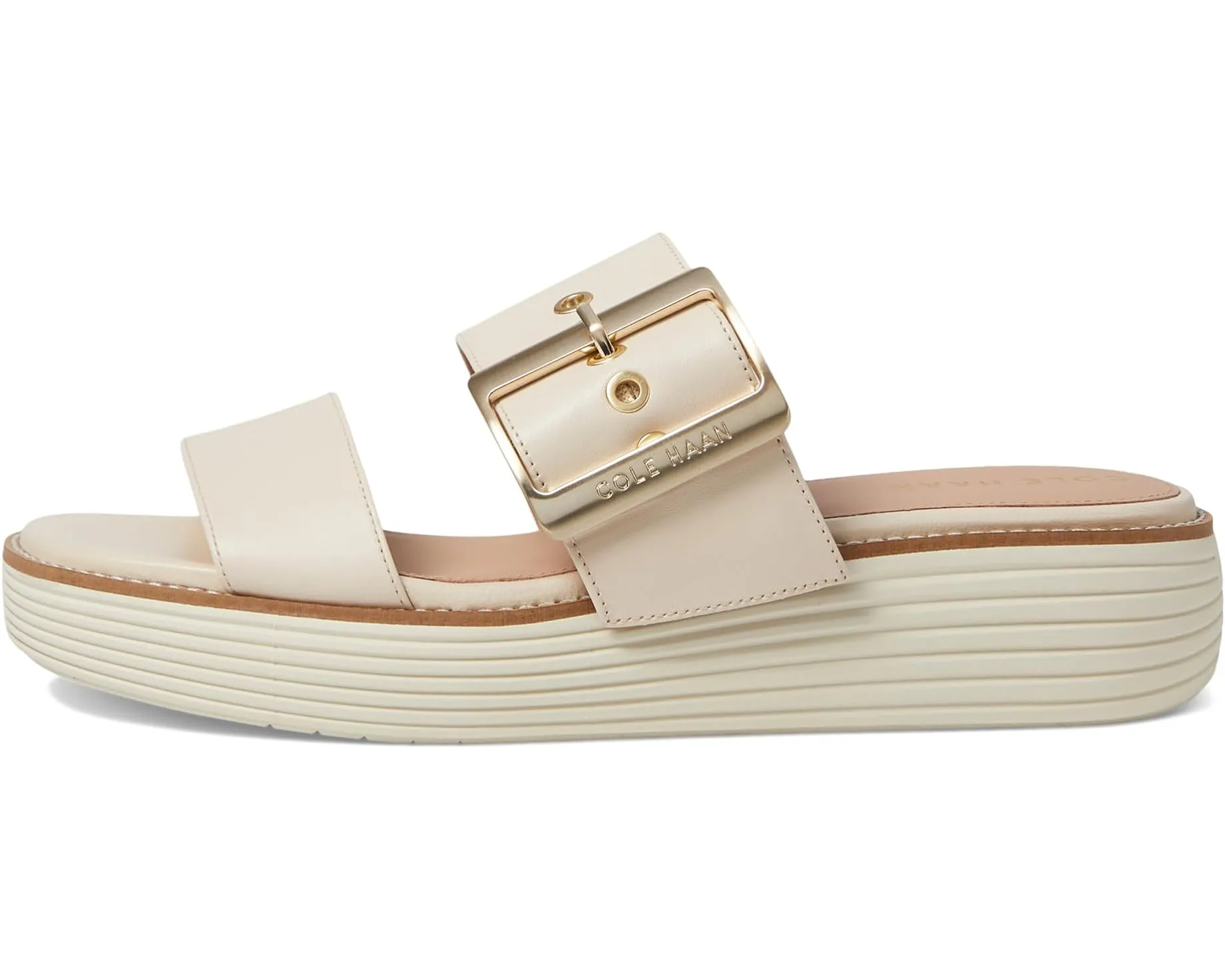 WOMEN'S COLE HAAN ØRIGINAL GRAND PLATFORM SLIDE | SANDOLLAR / IVORY