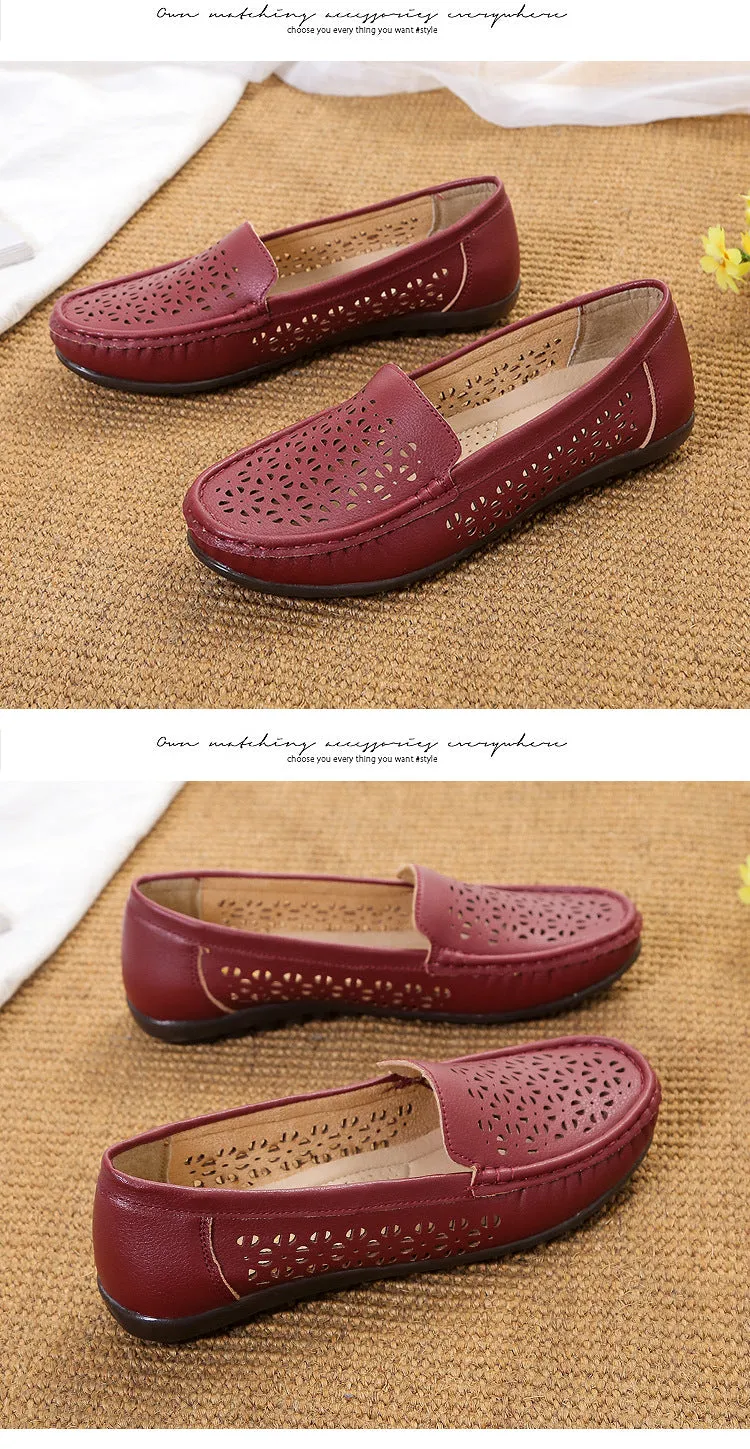 Women's summer breathable non-slip hollow soft-soled sandals