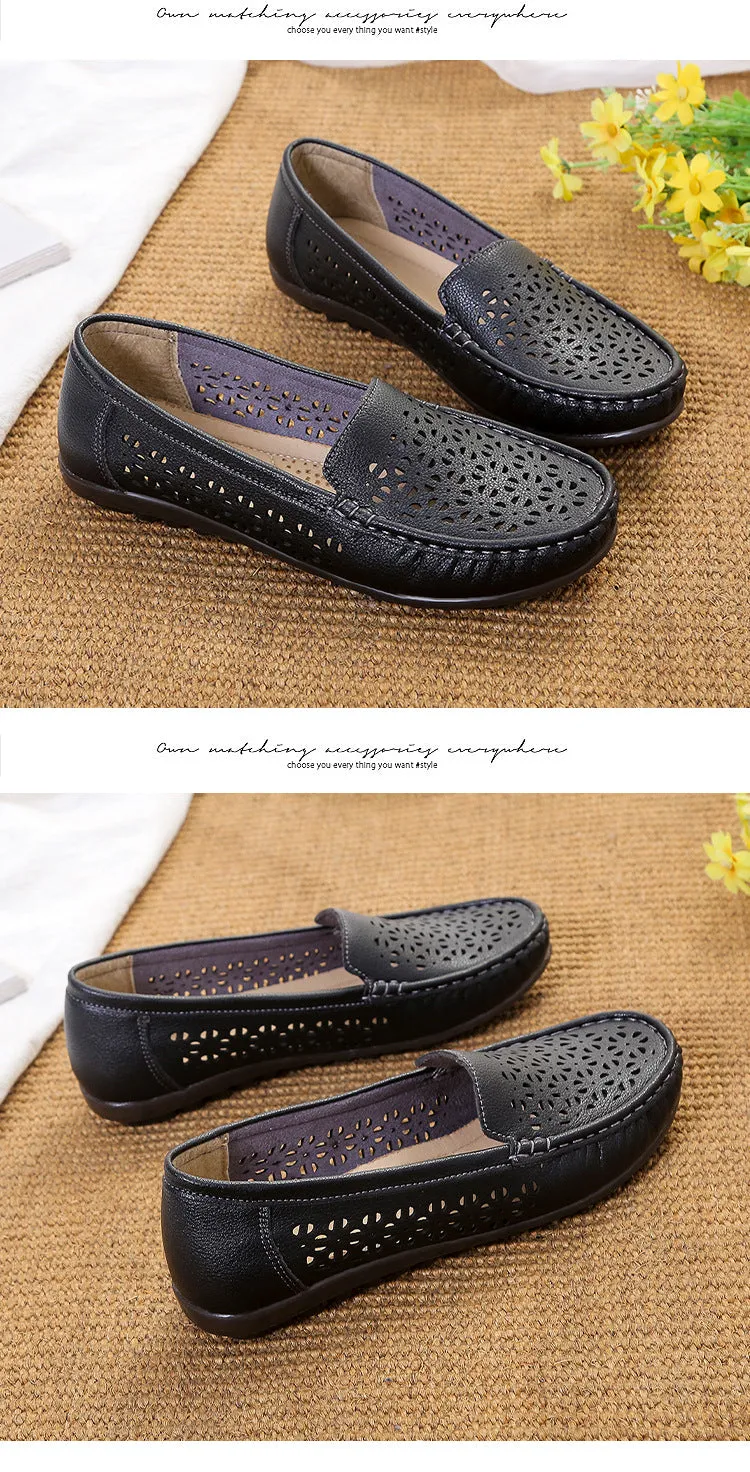 Women's summer breathable non-slip hollow soft-soled sandals