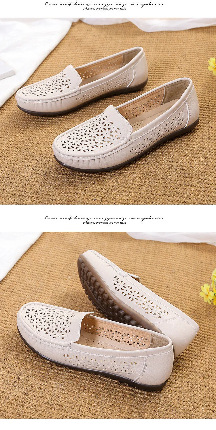 Women's summer breathable non-slip hollow soft-soled sandals