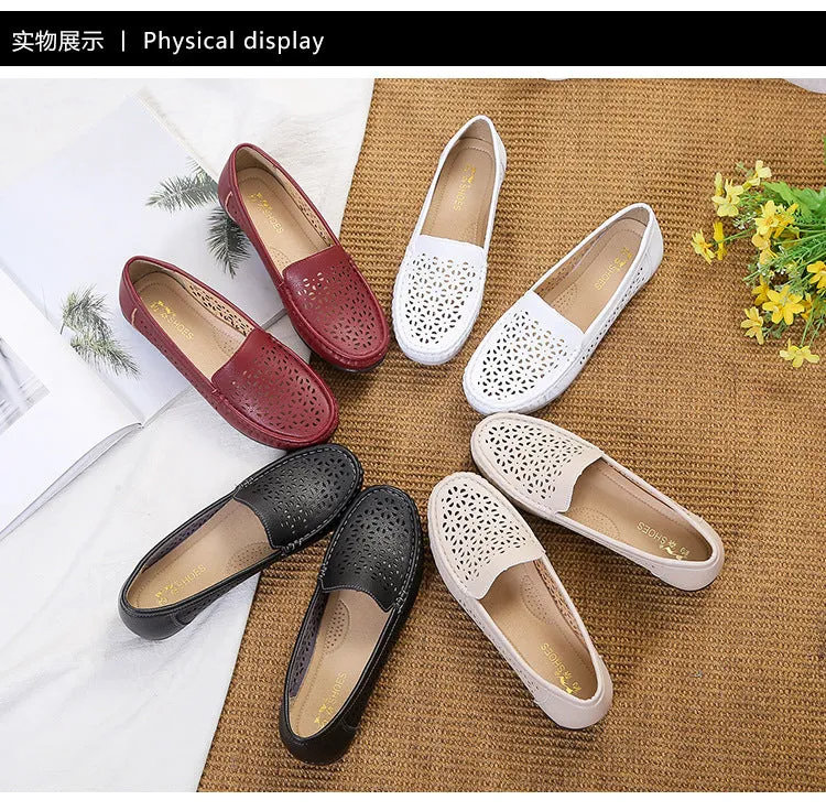 Women's summer breathable non-slip hollow soft-soled sandals