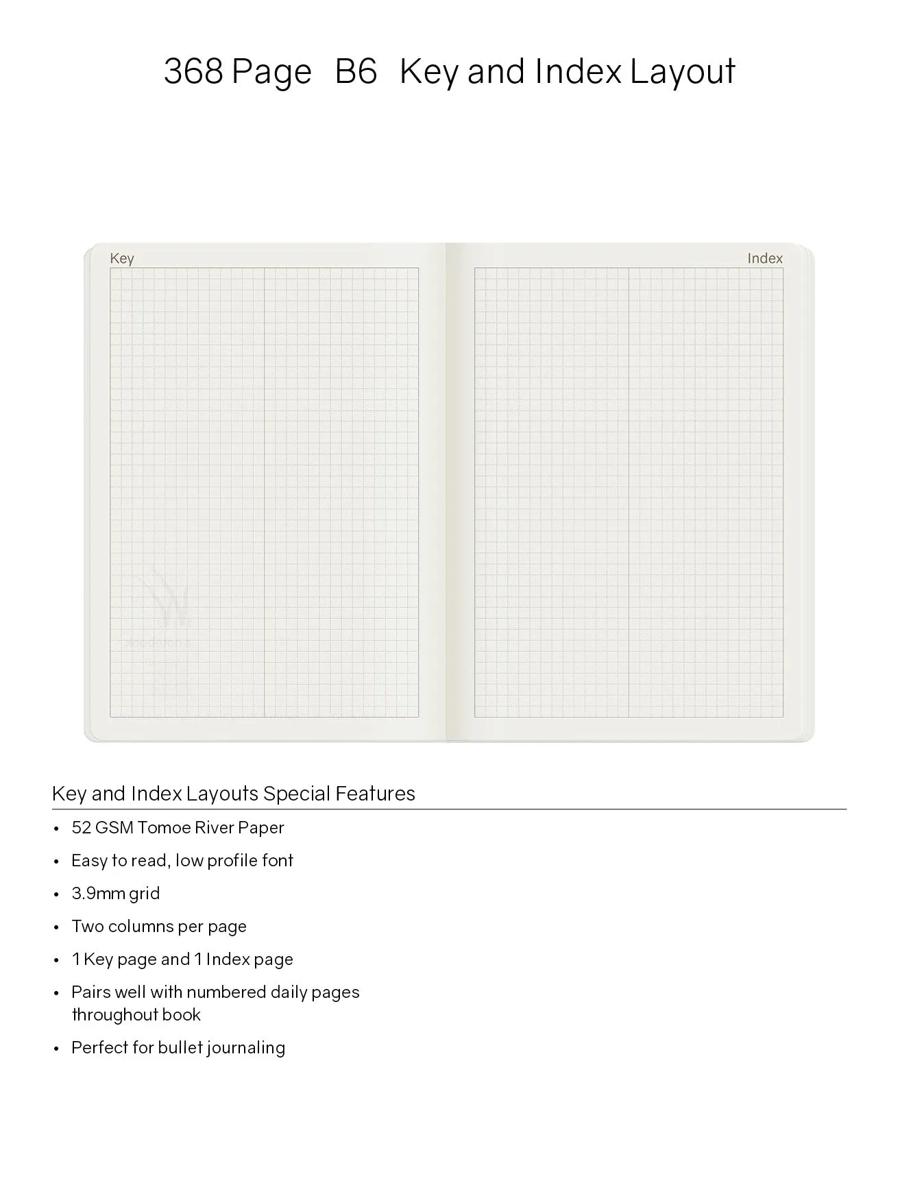 Wonderland222 2024 Edition B6 Notebook with 52gsm Sanzen Tomoe River Paper, 368 pages