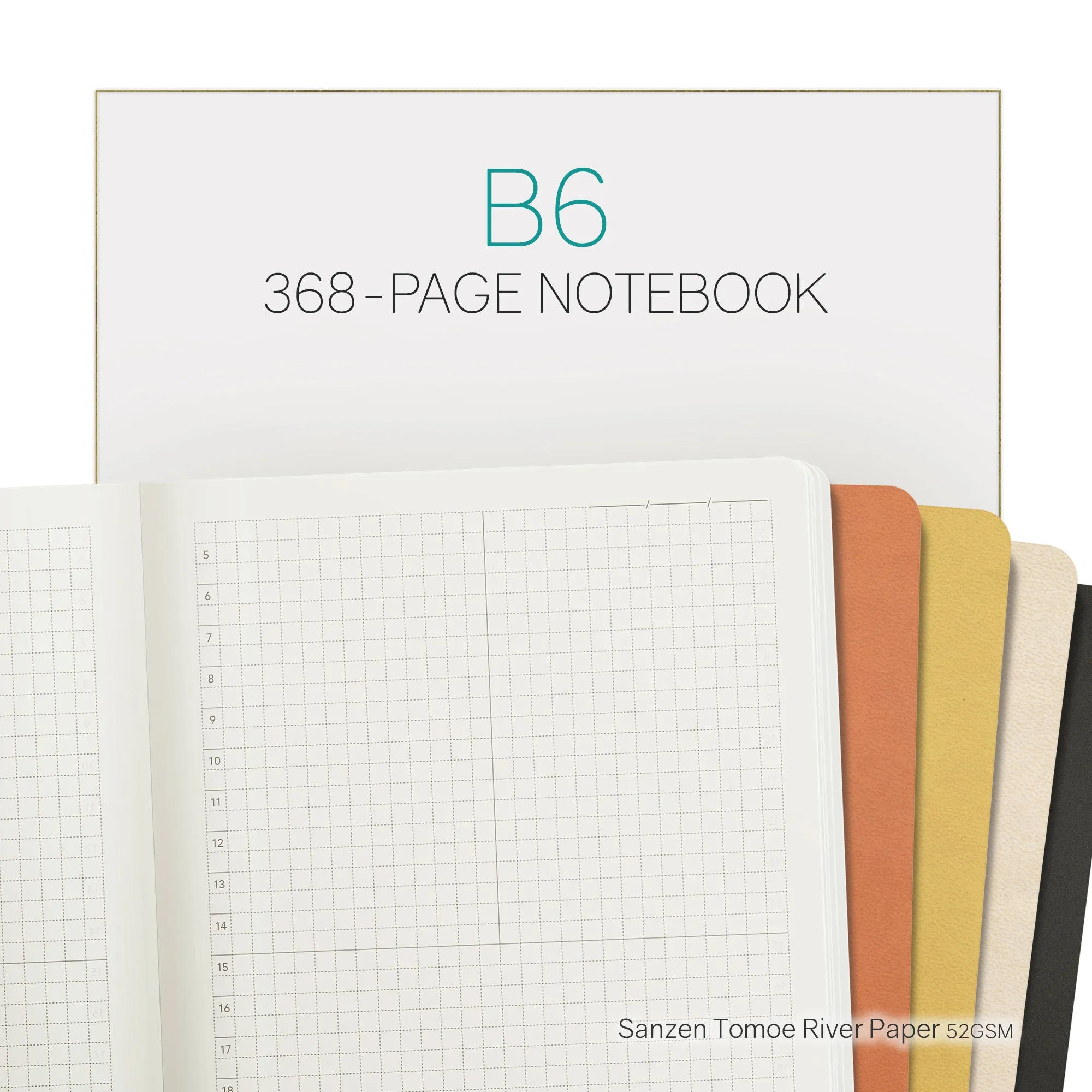 Wonderland222 2024 Edition B6 Notebook with 52gsm Sanzen Tomoe River Paper, 368 pages