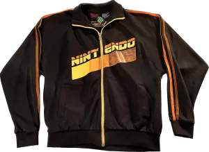Y2K Nintendo Zip Up Jacket Black/Orange