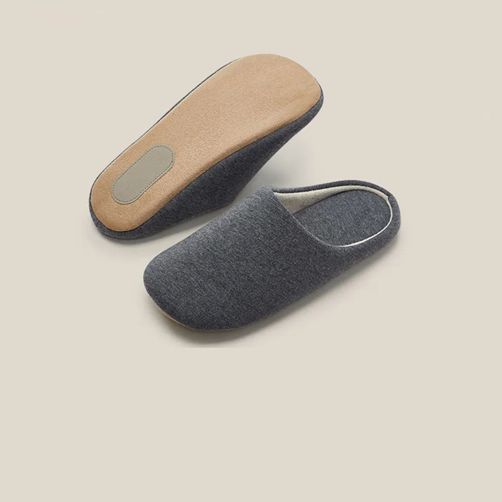 YouDiao Silent Indoor Slippers for Women - Grey, Size M